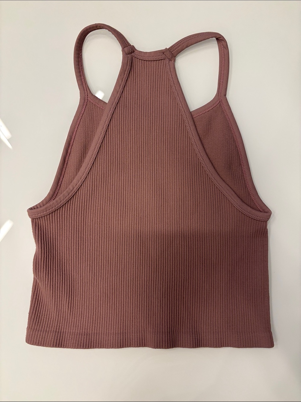 By Together Dusty Mauve Ribbed Racerback Tank - Picture 3 of 3